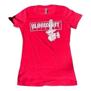 3/$20 NWT Bloodstock Records Ladies T Shirt Heathered red S Alejandro Escovedo